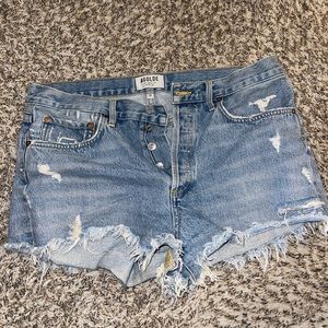 AGOLDE button front shorts